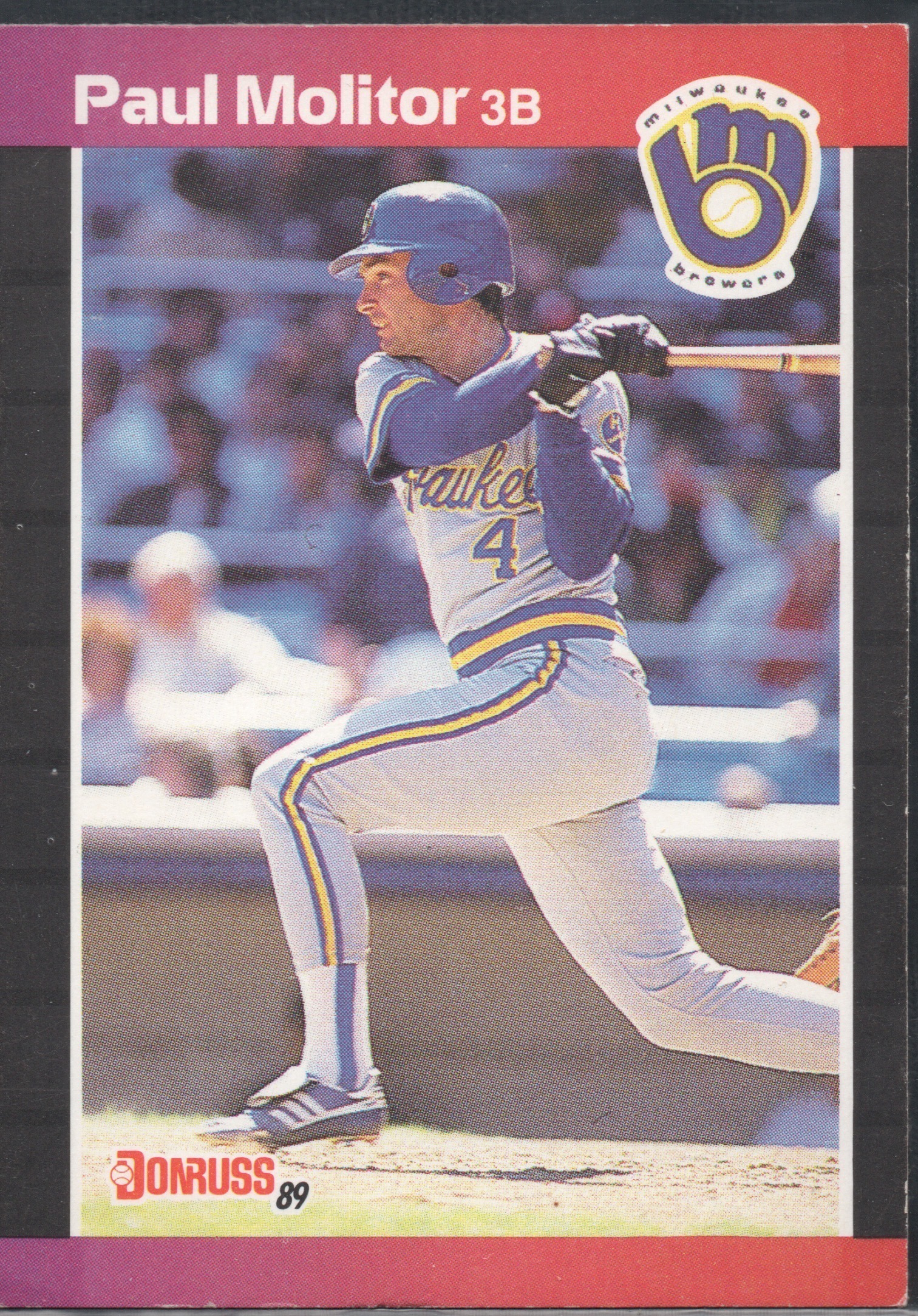 1989 Donruss #291 Paul Molitor Milwaukee Brewers