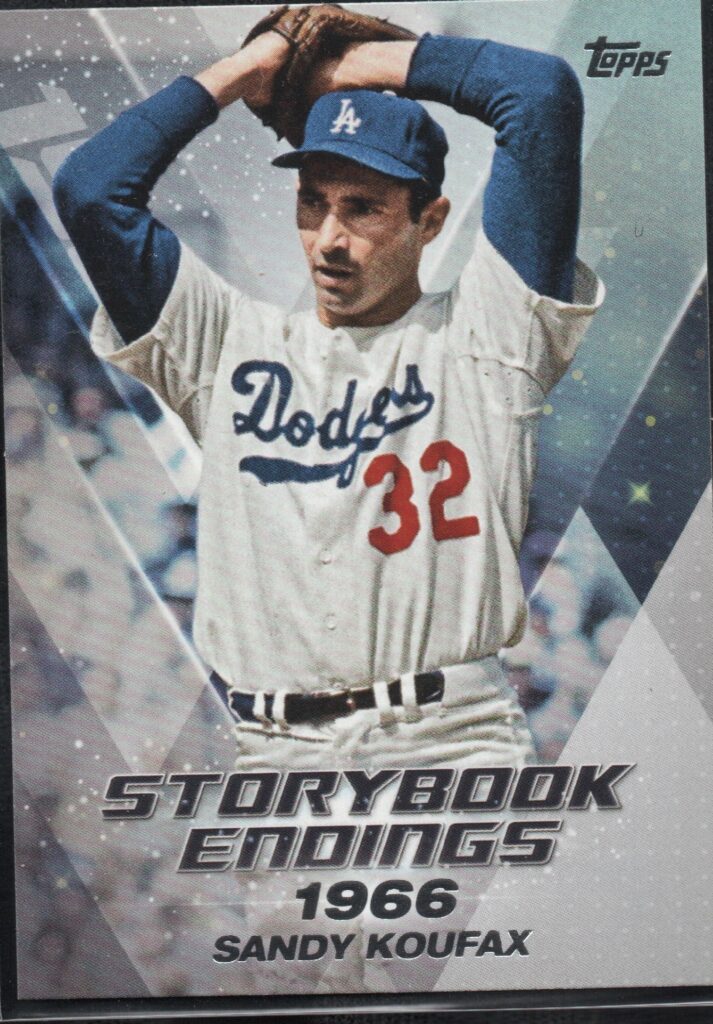 2018 Topps Storybook Endings SE-3 Sandy Koufax Dodgers