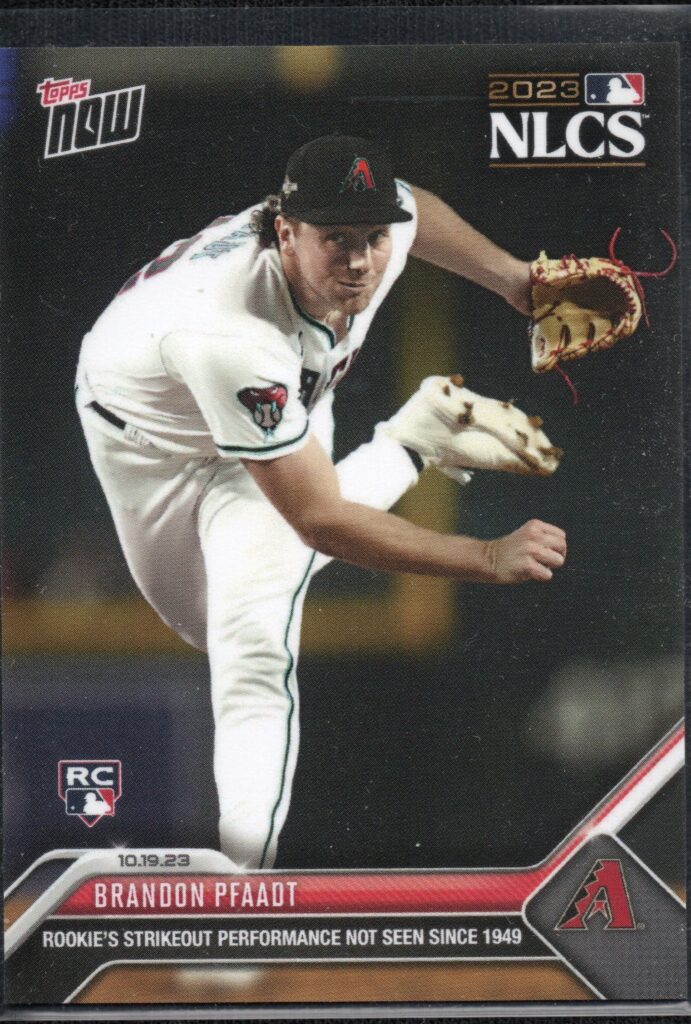 2023 Topps Now #1018 Brandon Pfaadt RC Diamondbacks NLCS