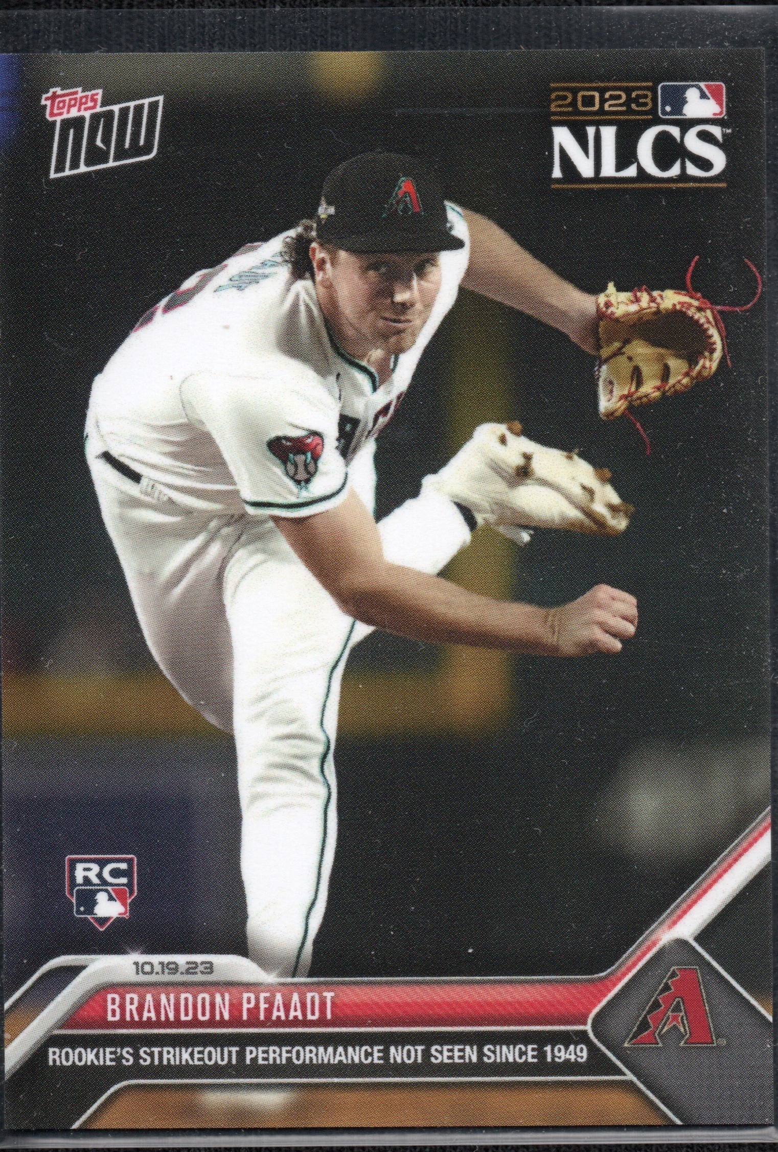 2023 Topps Now #1018 Brandon Pfaadt RC Diamondbacks NLCS