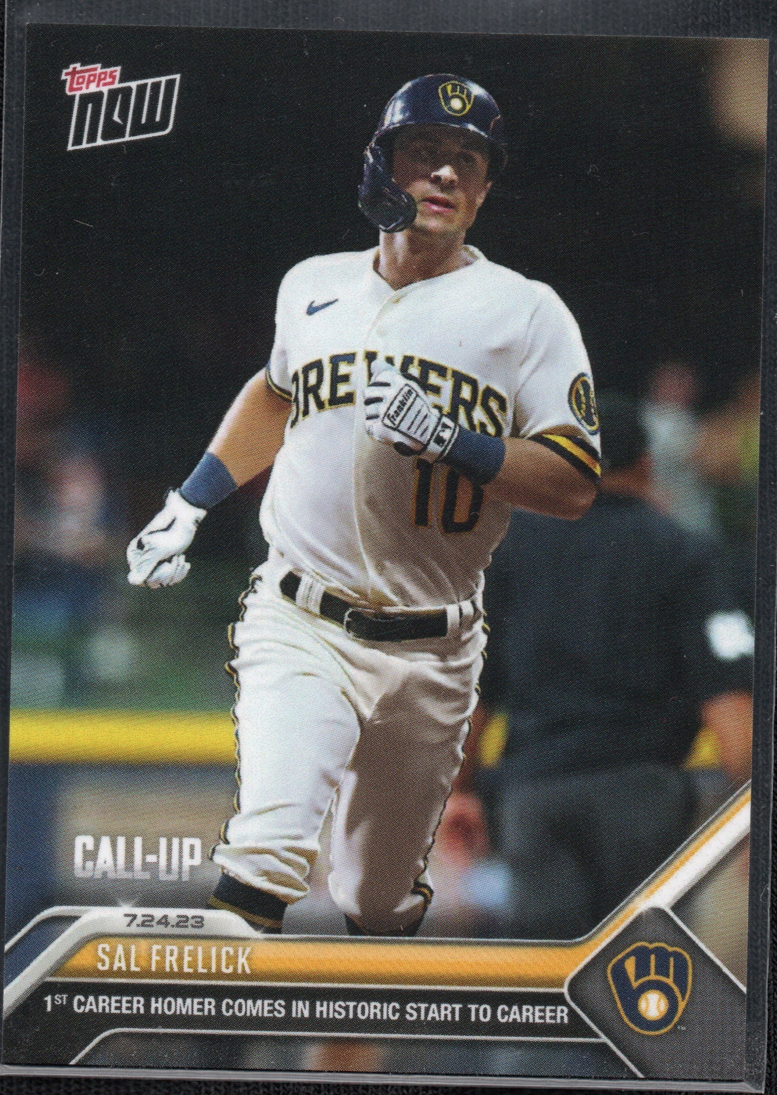 2023 Topps Now #612 Sal Frelick Brewers First Career Home Run