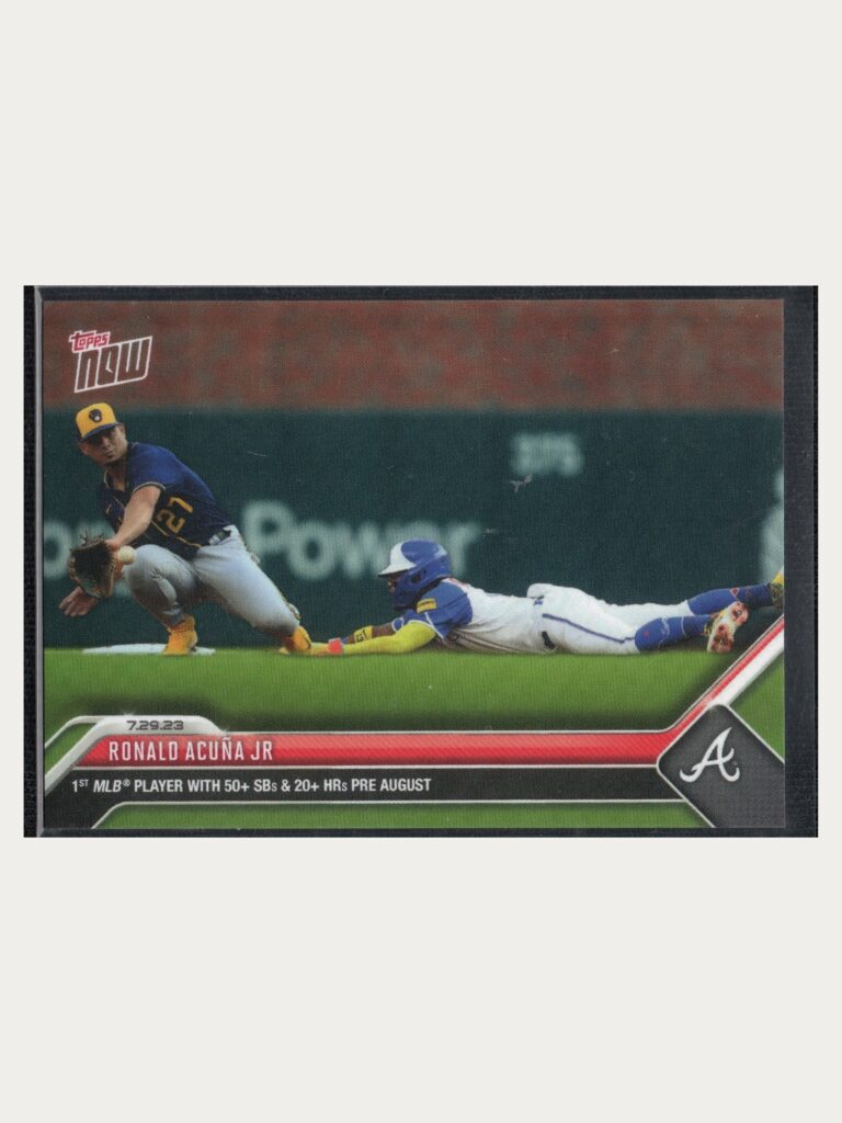 2023 Topps Now #633 Ronald Acuna Jr. Braves First 50 SB / 20 HR Before August