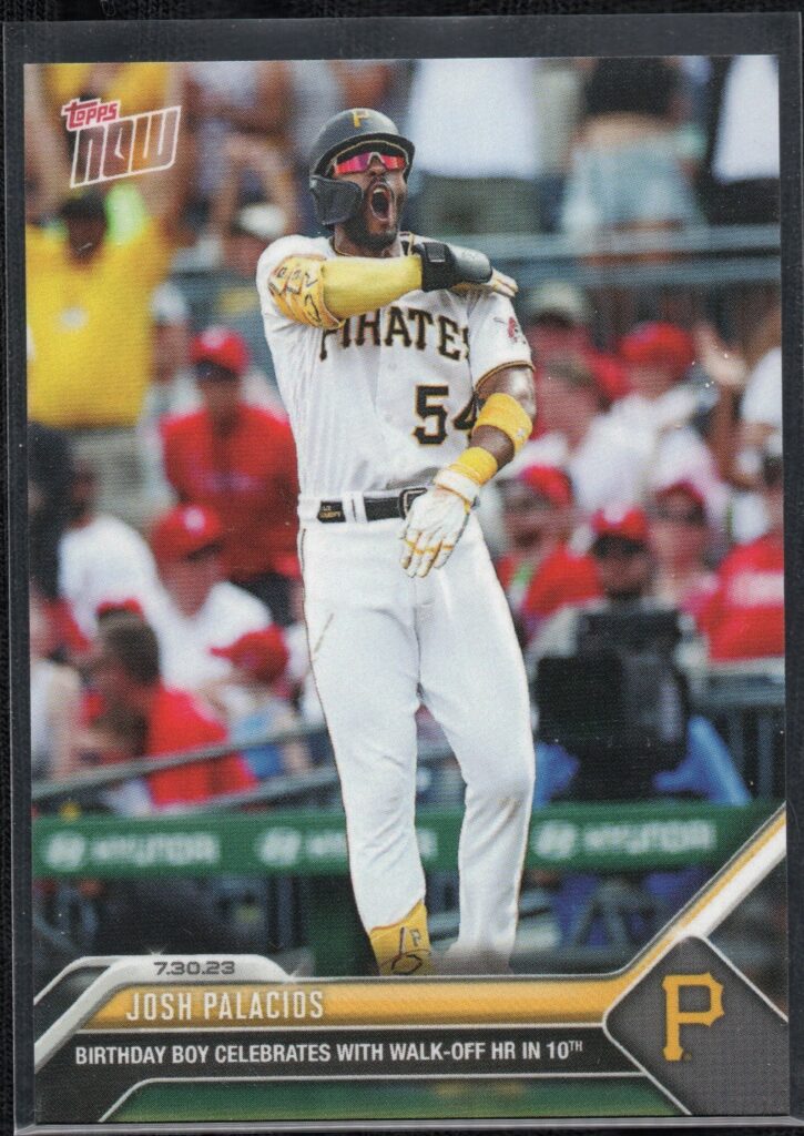 2023 Topps Now #635 Josh Palacios Pirates Birthday Walk-Off Home Run