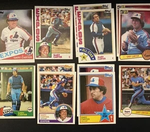 Gary Carter 17 Baseball Card Lot Topps Fleer Donruss Expos