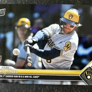 Brice Turang - 2023 MLB Topps Now Card 34 RC 1st Career Run RBI