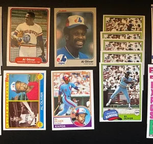 Al Oliver 16 Baseball Card Lot Rangers Expos Topps Donruss Fleer