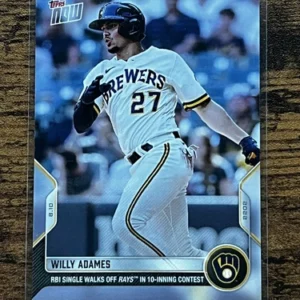 Willy Adames 2022 Topps Now Brewers #684 RBI Single Walk Off vs Rays PR-265