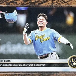 Luis Urias 2022 Topps Now #582 Brewers PR-297 RBI Walk-Off 13th Inning