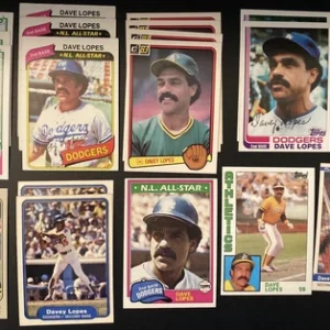 Dave Lopes 27 Card Lot Topps Fleer Donruss Dodgers A's